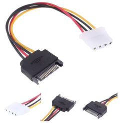 Cabo De Energia Sata 15 Pinos Macho P/ 4 Pinos Ide Molex