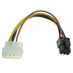 Cabo De Energia Pci-e 6 Pinos Para Ide Molex 4 Pinos